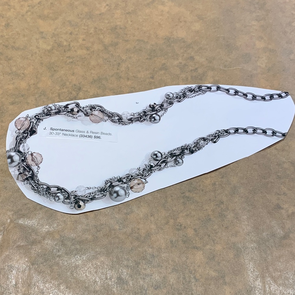 Lia Sophia spontaneous  Silver and Glass Bead Necklace